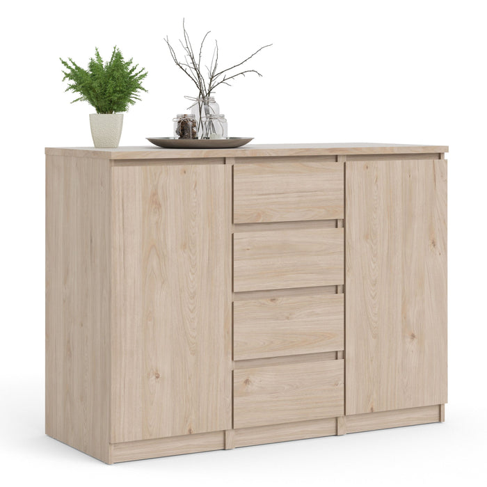 Naia Sideboard 4 Drawers 2 Doors in Jackson Hickory Oak