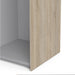 Verona Sliding Wardrobe 120cm in Oak with White Doors with 2 Shelves