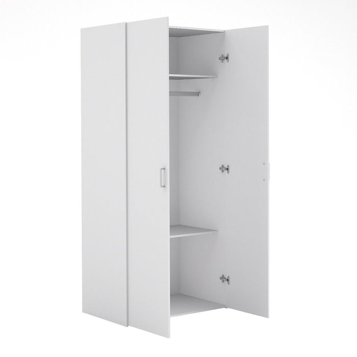 Space Package - Bedside 1 Drawer + Chest of 3 Drawers + Wardrobe with 2 doors + 1 drawer in White