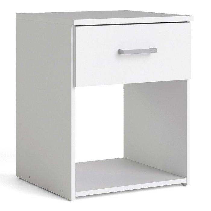 Space Package - Bedside 1 Drawer + Chest of 3 Drawers + Wardrobe with 2 doors + 1 drawer in White