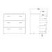 Space Chest of 3 Drawers in White