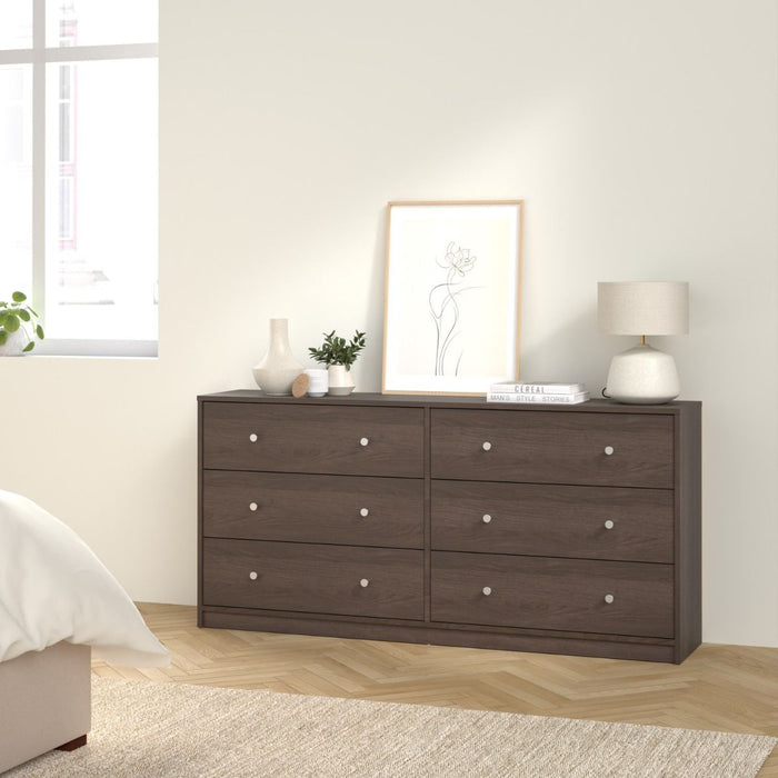 May Chest of 6 Drawers (3+3) in Coffee