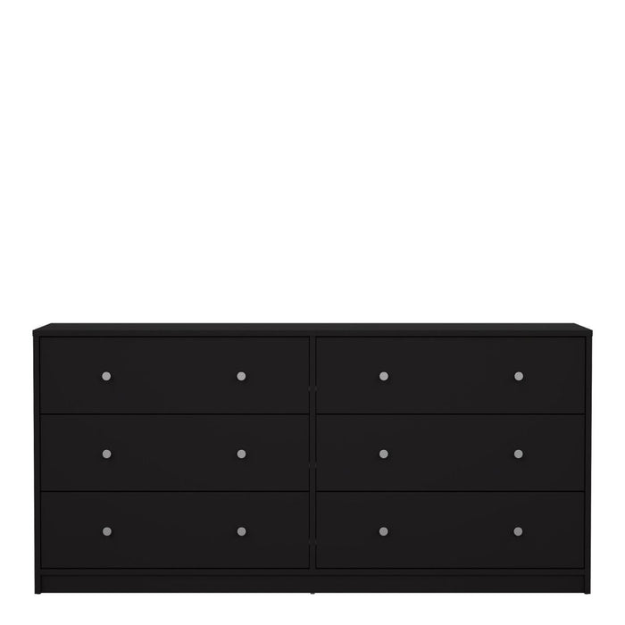 May Chest of 6 Drawers (3+3) in Black