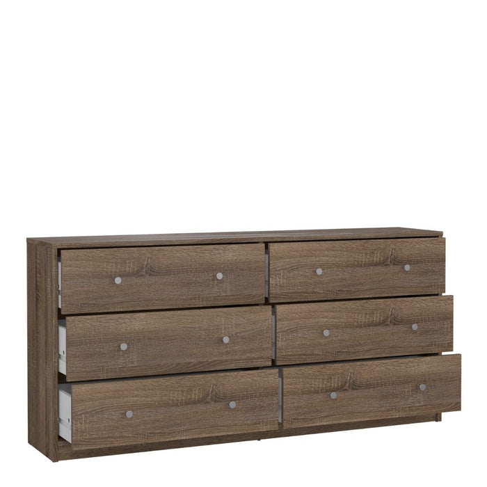 May Chest of 6 Drawers (3+3) in Truffle Oak