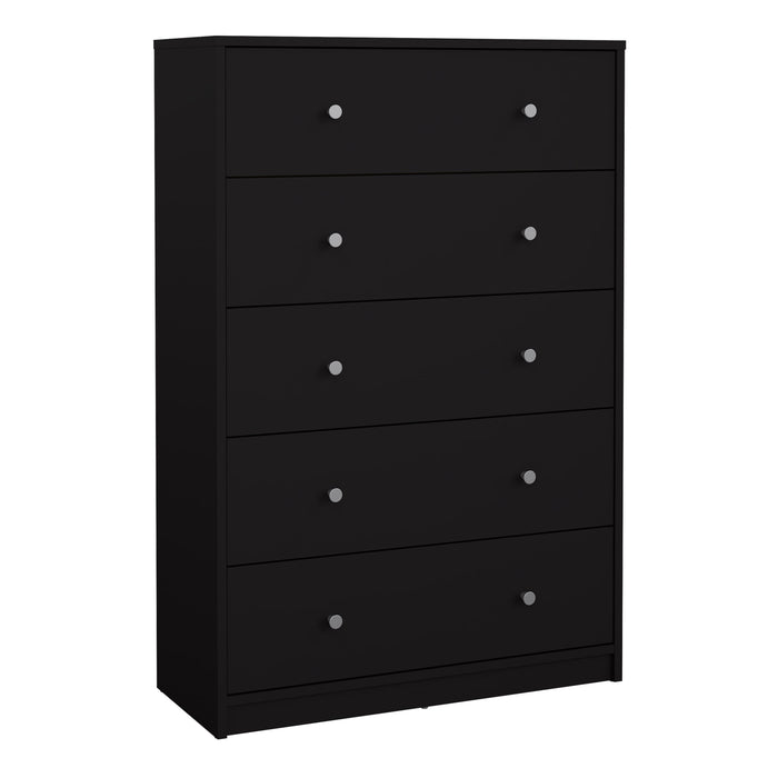 May Chest of 5 Drawers in Black