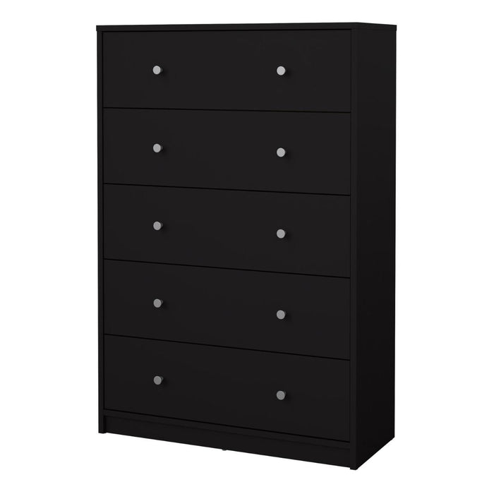 May Chest of 5 Drawers in Black