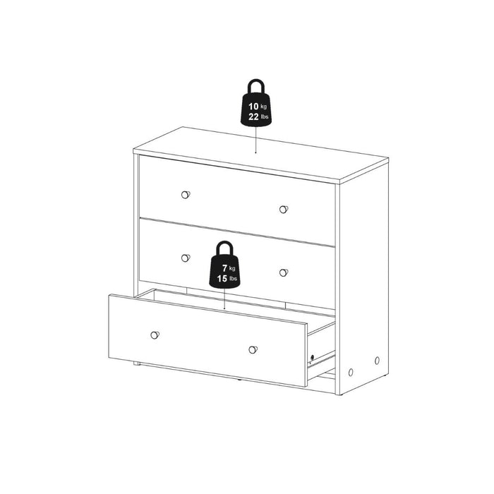 May Chest of 3 Drawers in Coffee