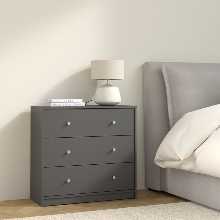 May Chest of 3 Drawers in Grey