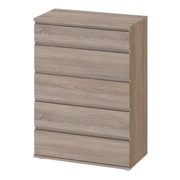 Nova Chest of 5 Drawers in Truffle Oak