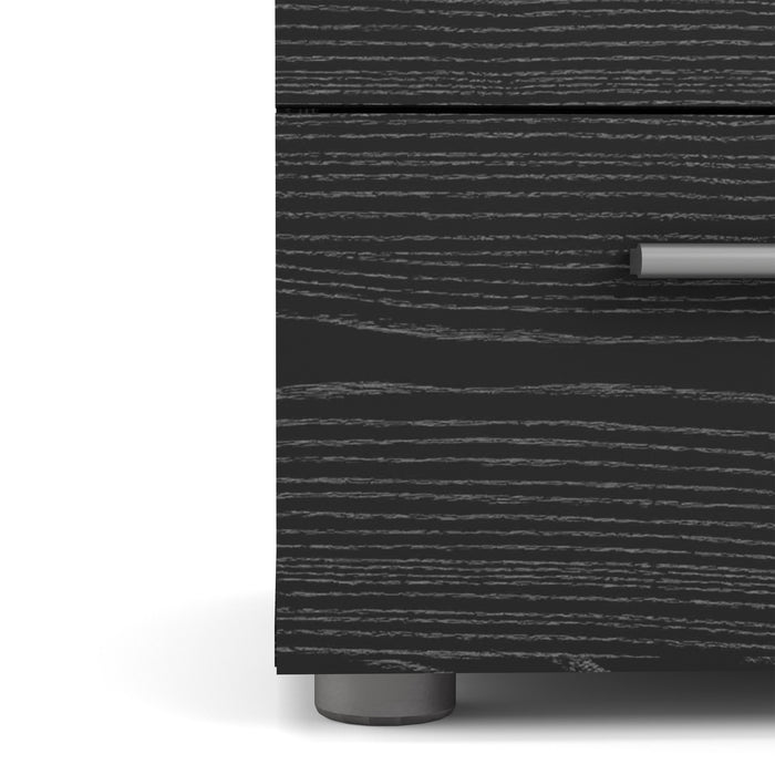 Pepe Bedside 2 Drawers in Black Woodgrain