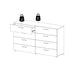 Pepe Wide Chest of 8 Drawers in White Woodgrain