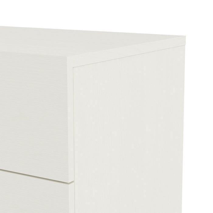 Pepe Wide Chest of 8 Drawers in White Woodgrain