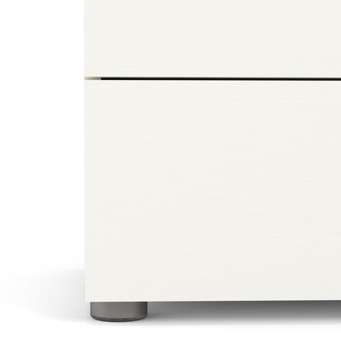 Pepe Wide Chest of 8 Drawers in White Woodgrain