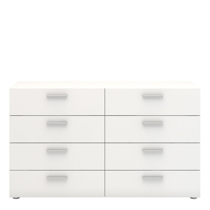 Pepe Wide Chest of 8 Drawers in White