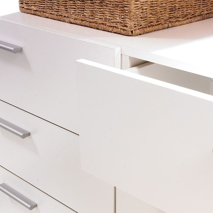 Pepe Wide Chest of 8 Drawers in White