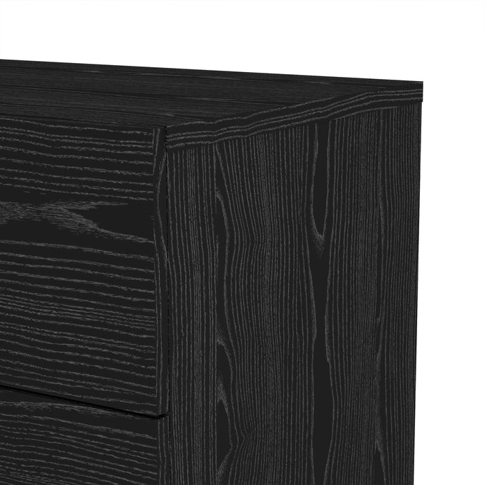 Pepe Wide Chest of 8 Drawers in Black Woodgrain