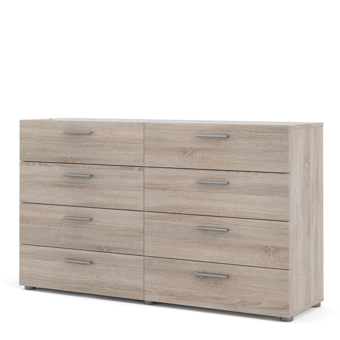 Pepe Wide Chest of 8 Drawers in Truffle Oak