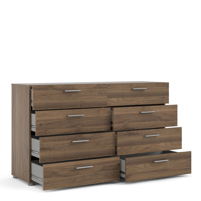 Pepe Wide Chest of 8 Drawers in Walnut