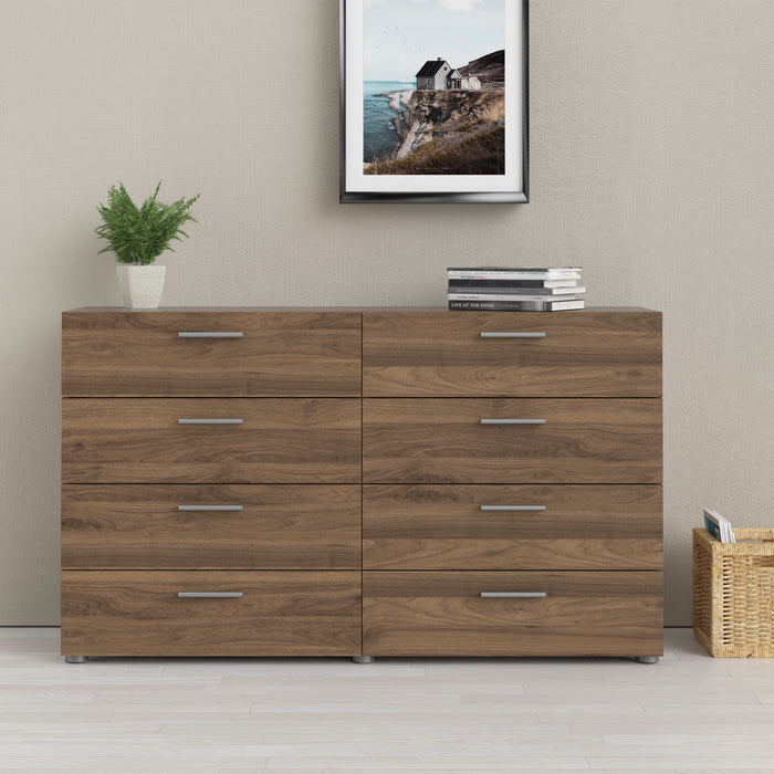 Pepe Wide Chest of 8 Drawers in Walnut