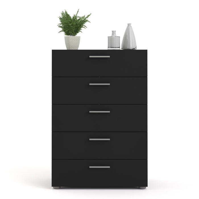 Pepe Chest of 5 Drawers in Black