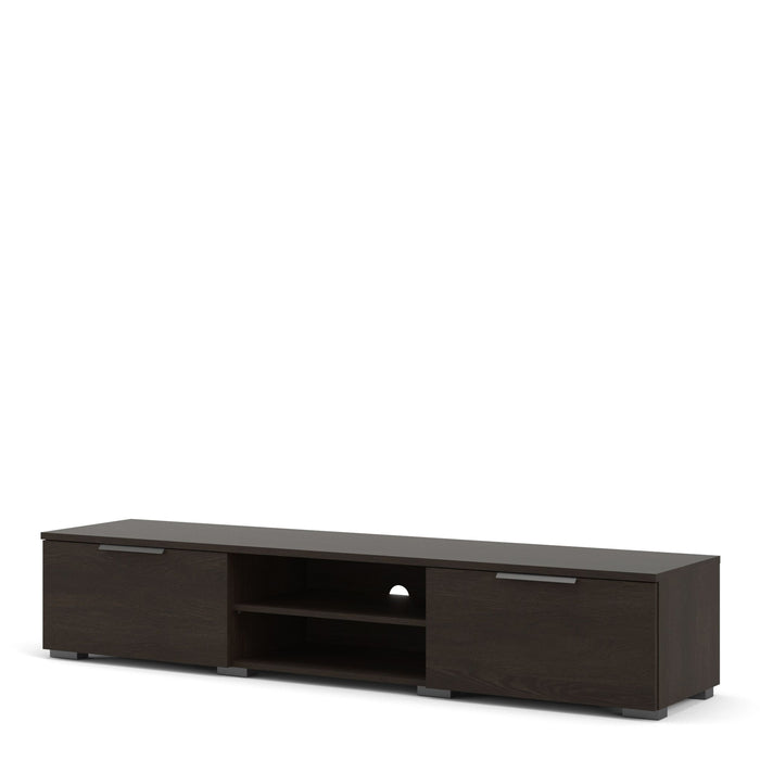 Match TV Unit 2 Drawers 2 Shelf in Rovere Gessato Dark Oak