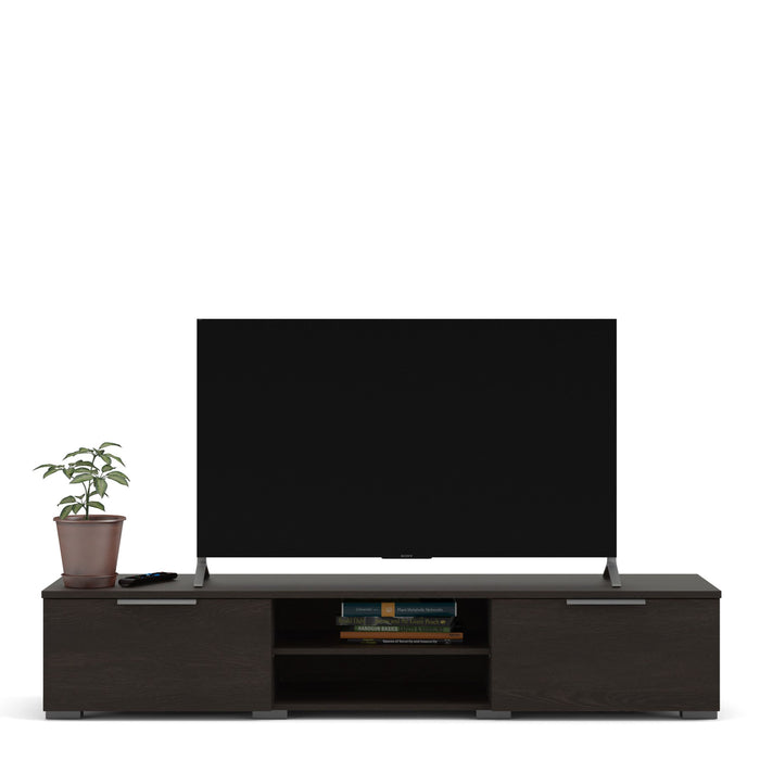 Match TV Unit 2 Drawers 2 Shelf in Rovere Gessato Dark Oak