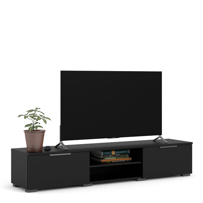 Match TV Unit 2 Drawers 2 Shelf in Black