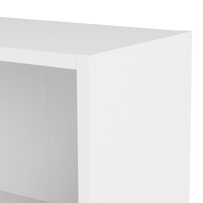 Basic Low Wide Bookcase (2 Shelves) in White