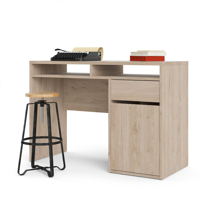 Function Plus Desk 1 Door 1 Drawer in Jackson Hickory Oak