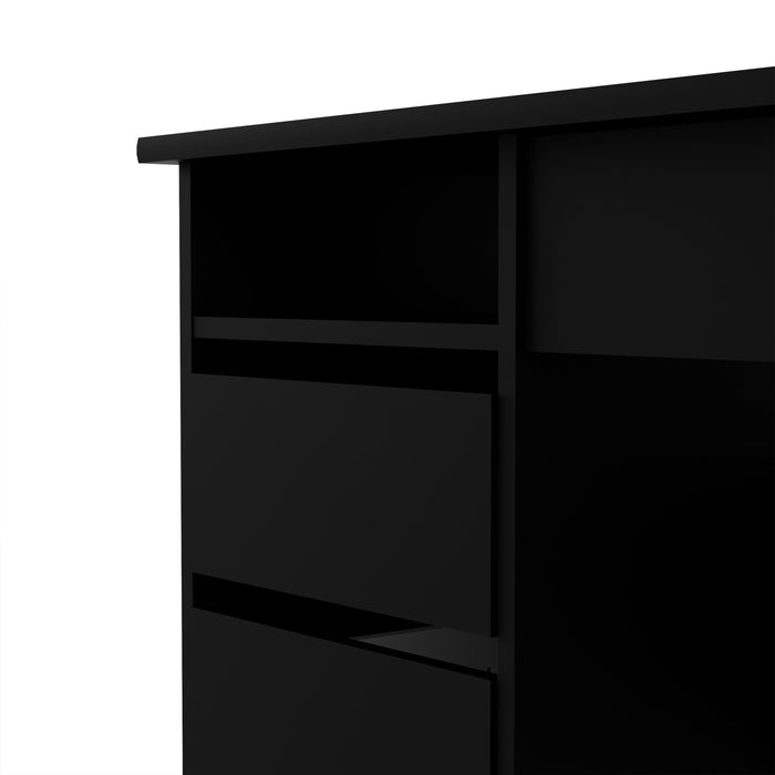 Function Plus 4 Drawer Desk Handleless Drawer in Black