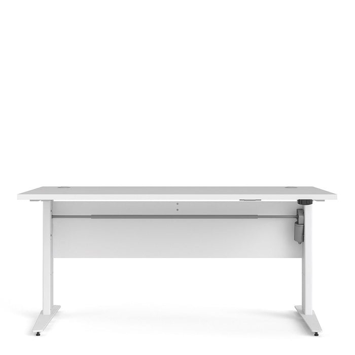 Prima Desk 150cm in White with Height Adjustable Legs with Electric Control in White