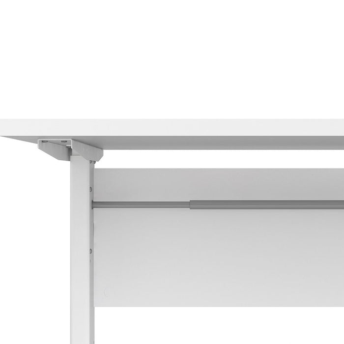 Prima Desk 150cm in White with Height Adjustable Legs with Electric Control in White