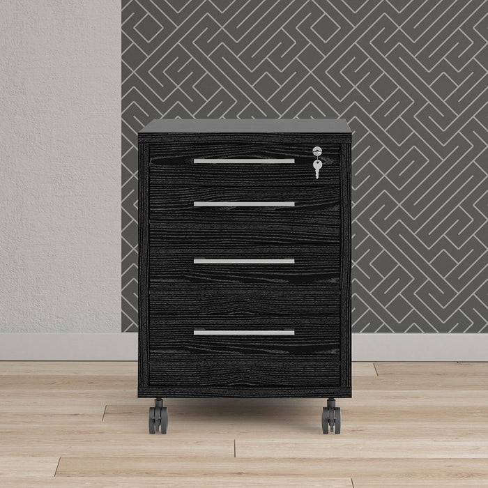 Prima Mobile Cabinet in Black Woodgrain