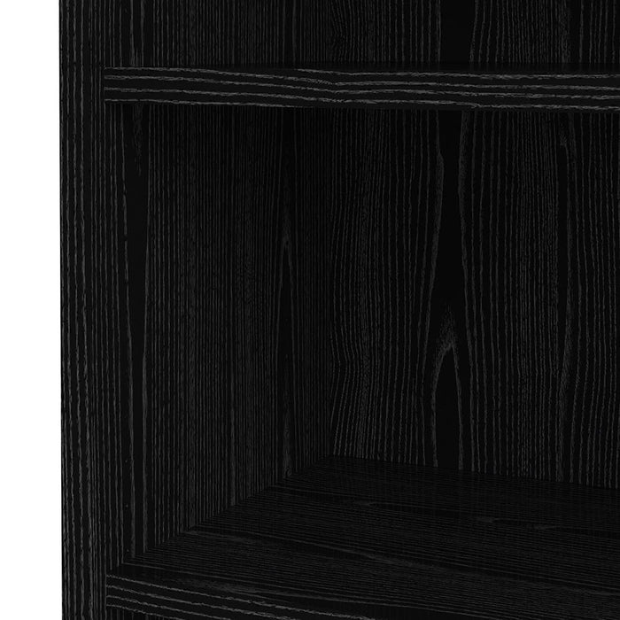 Prima Bookcase 2 Shelves With 2 Drawers 2 File Drawers In Black Woodgrain