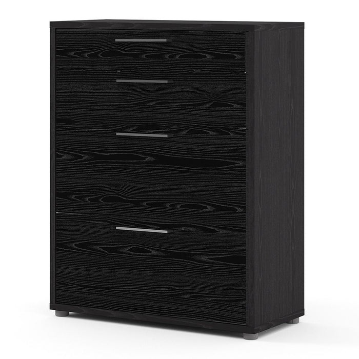 Prima Office Storage with 2 Drawers 2 File Drawers In Black Woodgrain