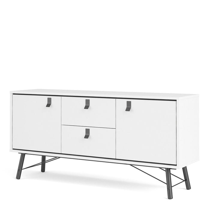 Ry Sideboard 2 Doors 2 Drawers in Matt White