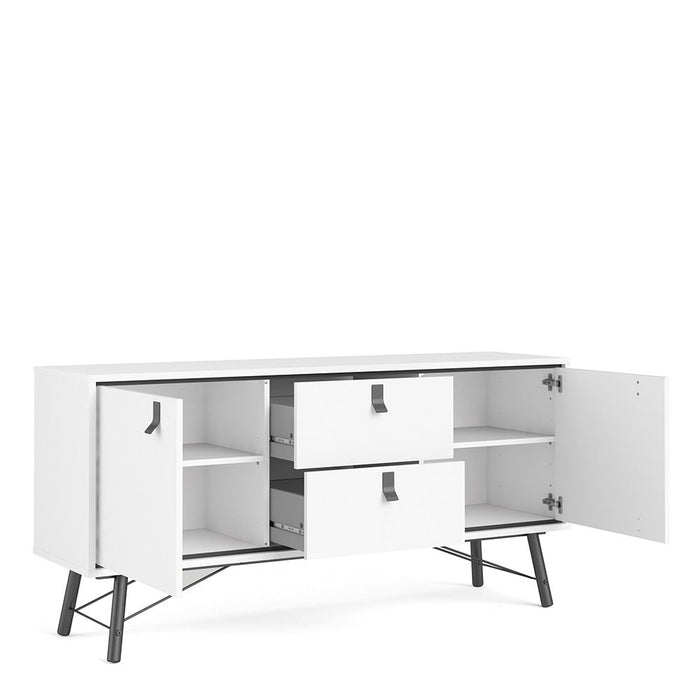 Ry Sideboard 2 Doors 2 Drawers in Matt White