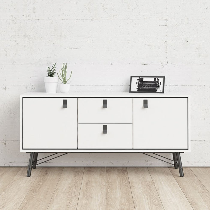 Ry Sideboard 2 Doors 2 Drawers in Matt White