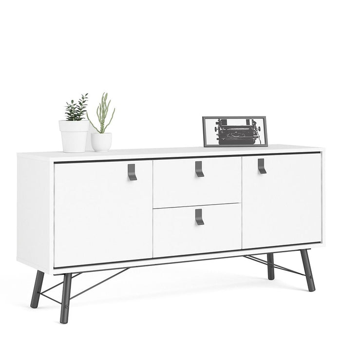 Ry Sideboard 2 Doors 2 Drawers in Matt White