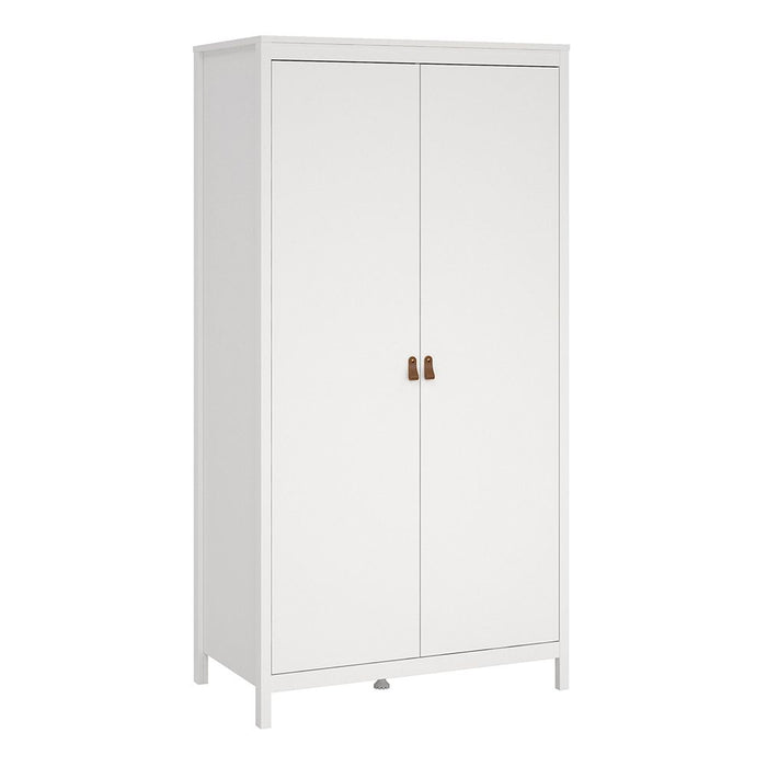 Barcelona Package - Bedside Table 2 drawers + Chest 3+2 drawer + Wardrobe with 2 doors in White