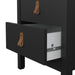 Barcelona Bedside Table 2 Drawers in Matt Black