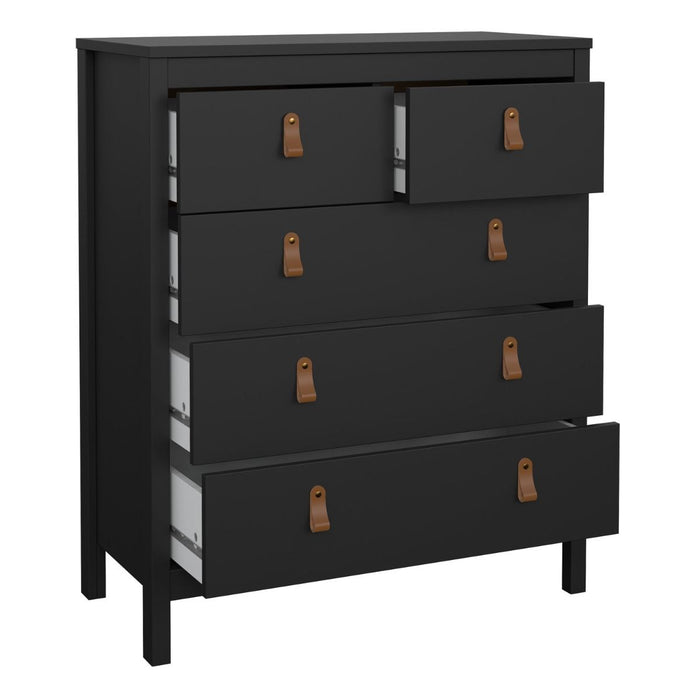 Barcelona Chest 3+2 Drawers in Matt Black