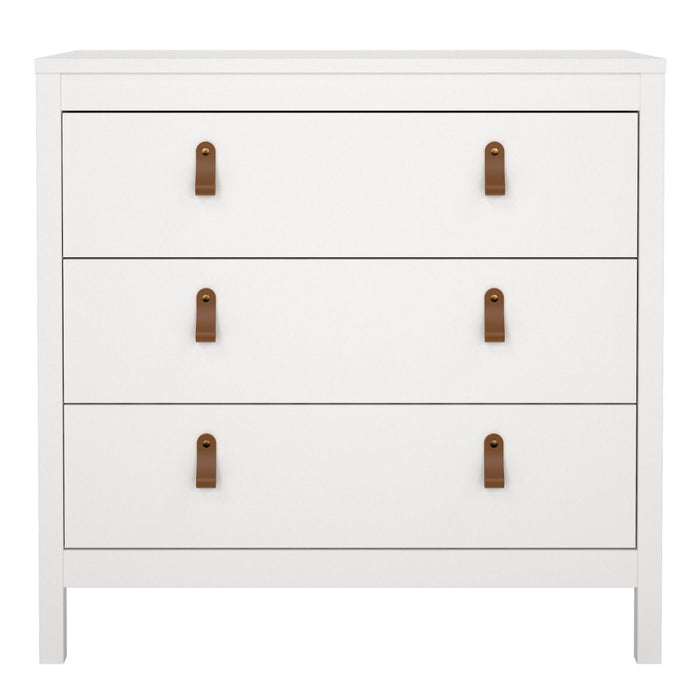 Barcelona Chest 3 Drawers in White