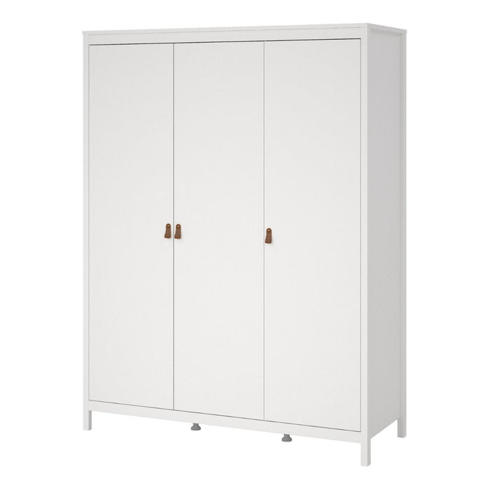 Barcelona Wardrobe with 3 Doors in White