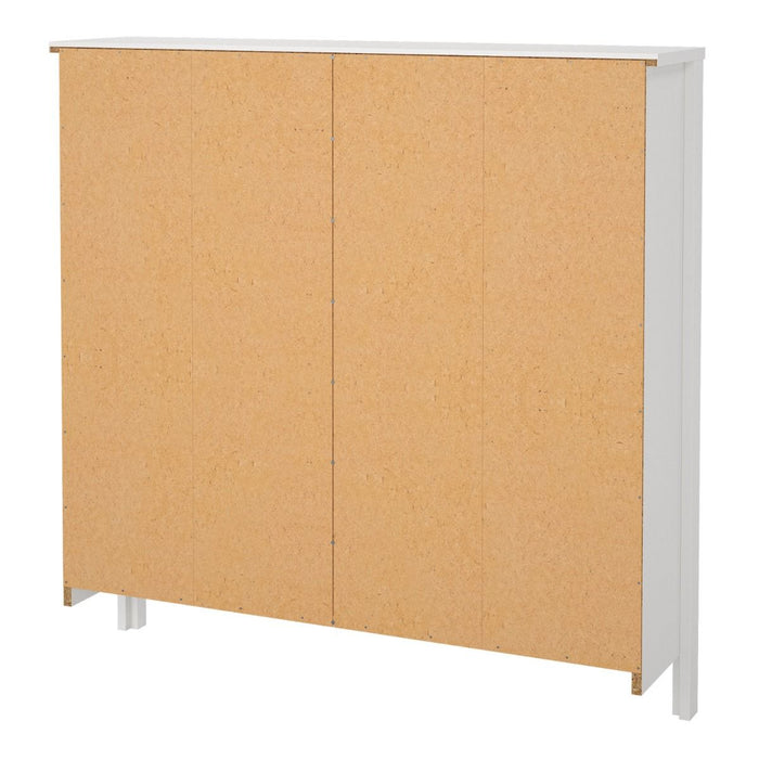 Barcelona Shoe Cabinet 4 Flip Down Doors in White