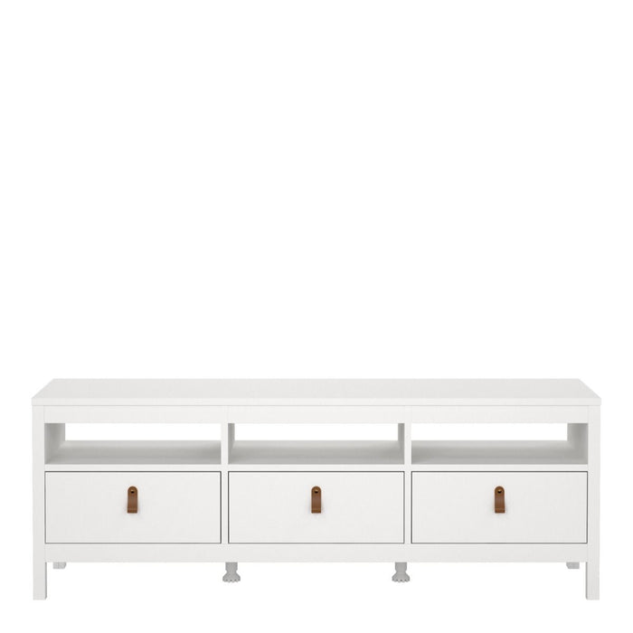 Barcelona Tv Unit 3 Drawers in White