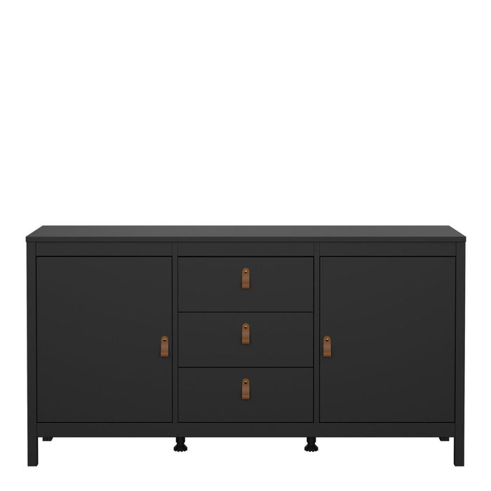 Barcelona Sideboard 2 Doors 3 Drawers in Matt Black