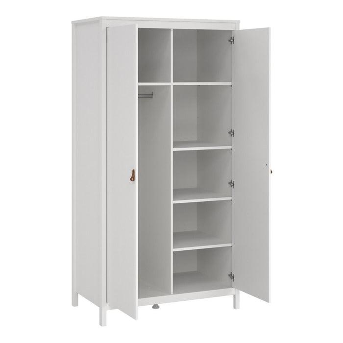 Barcelona Wardrobe with 2 Doors in White