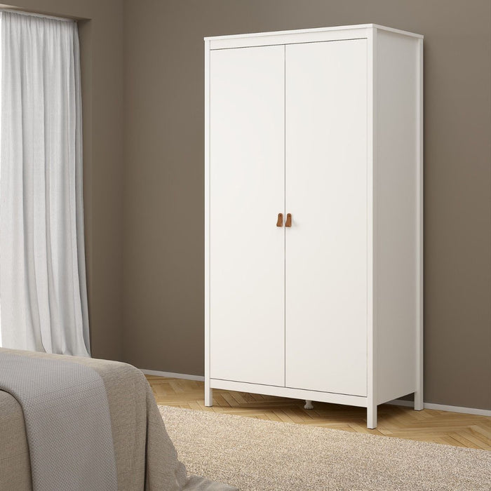 Barcelona Wardrobe with 2 Doors in White