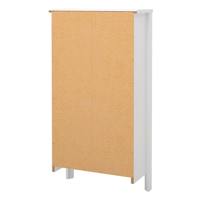 Barcelona Shoe Cabinet 2 Flip Down Doors in White